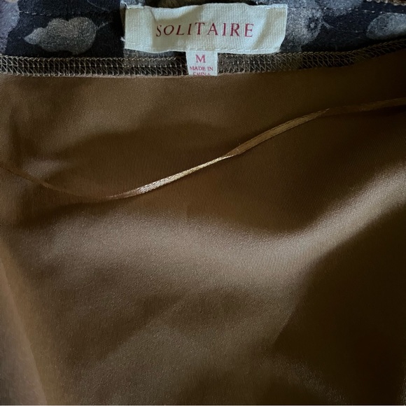 Anthropologie Solitaire Brown Suede Large Floral
Open Front Kimono Jacket - Picture 12 of 13